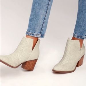 WhiteFaux Snakeskin boots